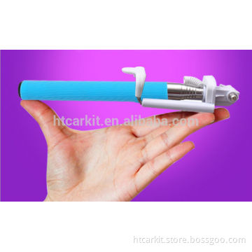 hot selling folding wired mini selfie stick,bluetooth monopod selfie stick